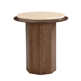 Kasha Walnut Side Table - Round