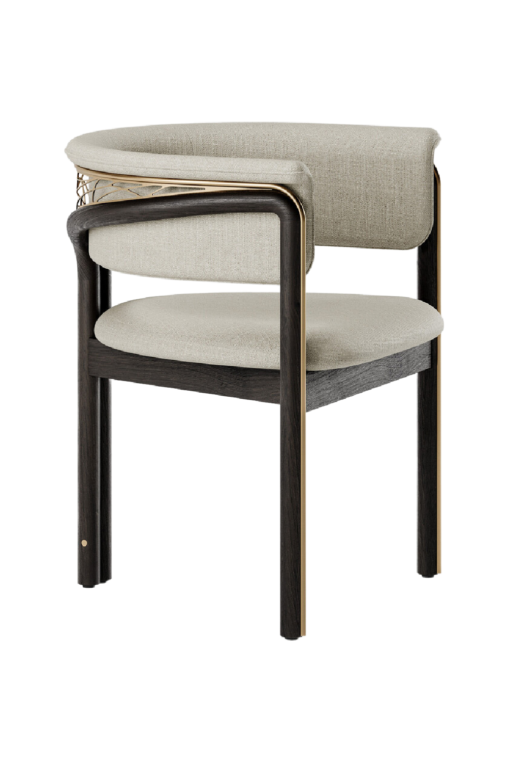 Metal Detail Curved Dining Chair | Morpho By Tomorrowland Volita | Oroa.com