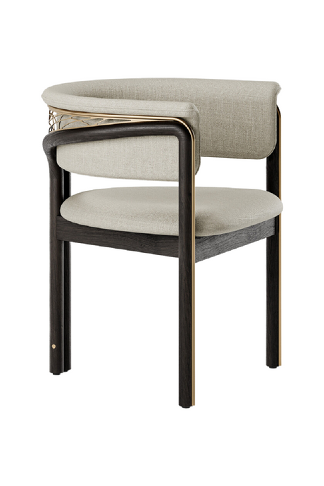 Metal Detail Curved Dining Chair | Morpho By Tomorrowland Volita | Oroa.com