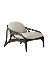 Beige Chenille Lounge Chair | Morpho By Tomorrowland Vime | Oroa.com