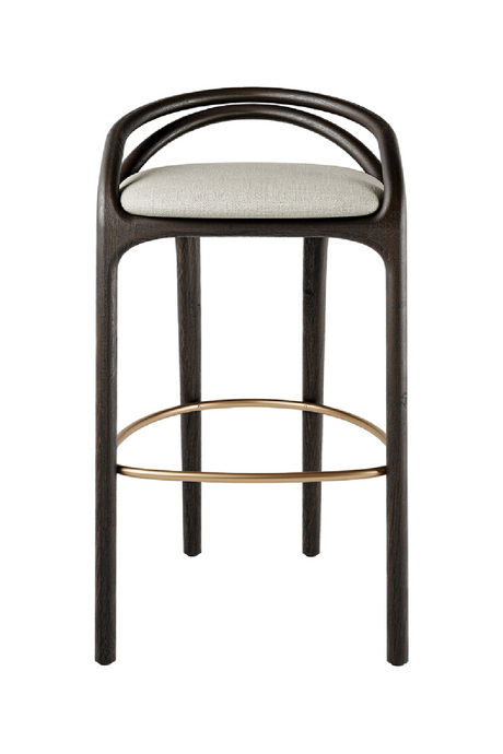 Brown Teak Bar Stool | Morpho By Tomorrowland Aleta | Oroa.com