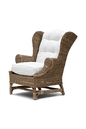 Cushioned Rattan Wing Chair | Rivièra Maison Nicolas