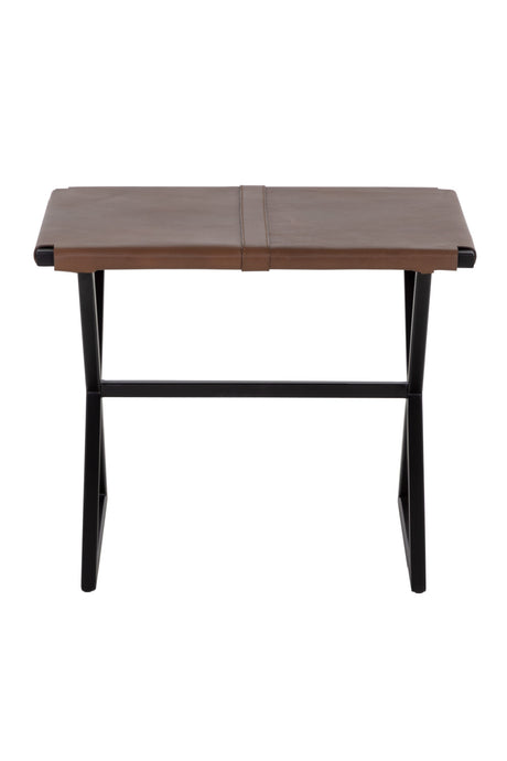 Brown Leather Stool | Splendido Elon | Oroa.com