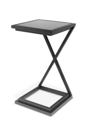 Gunmetal Glass Side Table | Eichholtz Cross | Oroa.com