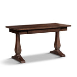 Whitmore Reclaimed Pine Writing Desk, Java Brown with Natural Grain - OROA Modern Furniture