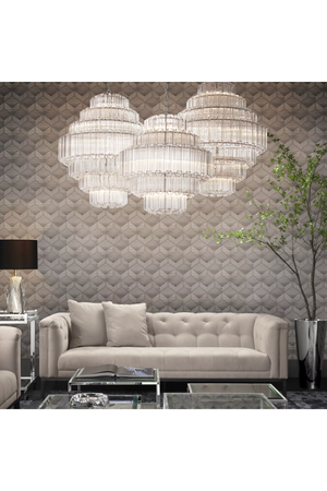 Cascading Bevelled Glass Chandelier | Eichholtz Vittoria | Oroa.com