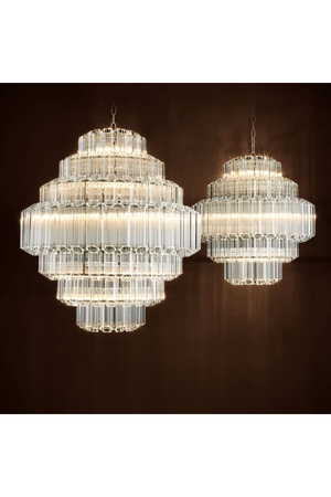 Cascading Bevelled Glass Chandelier | Eichholtz Vittoria | Oroa.com