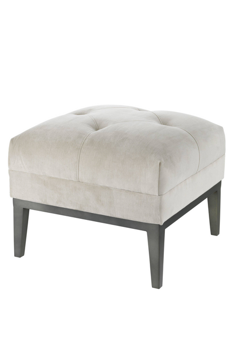 Pebble Gray Tufted Accent Stool | Eichholtz Cesare | OROA TRADE