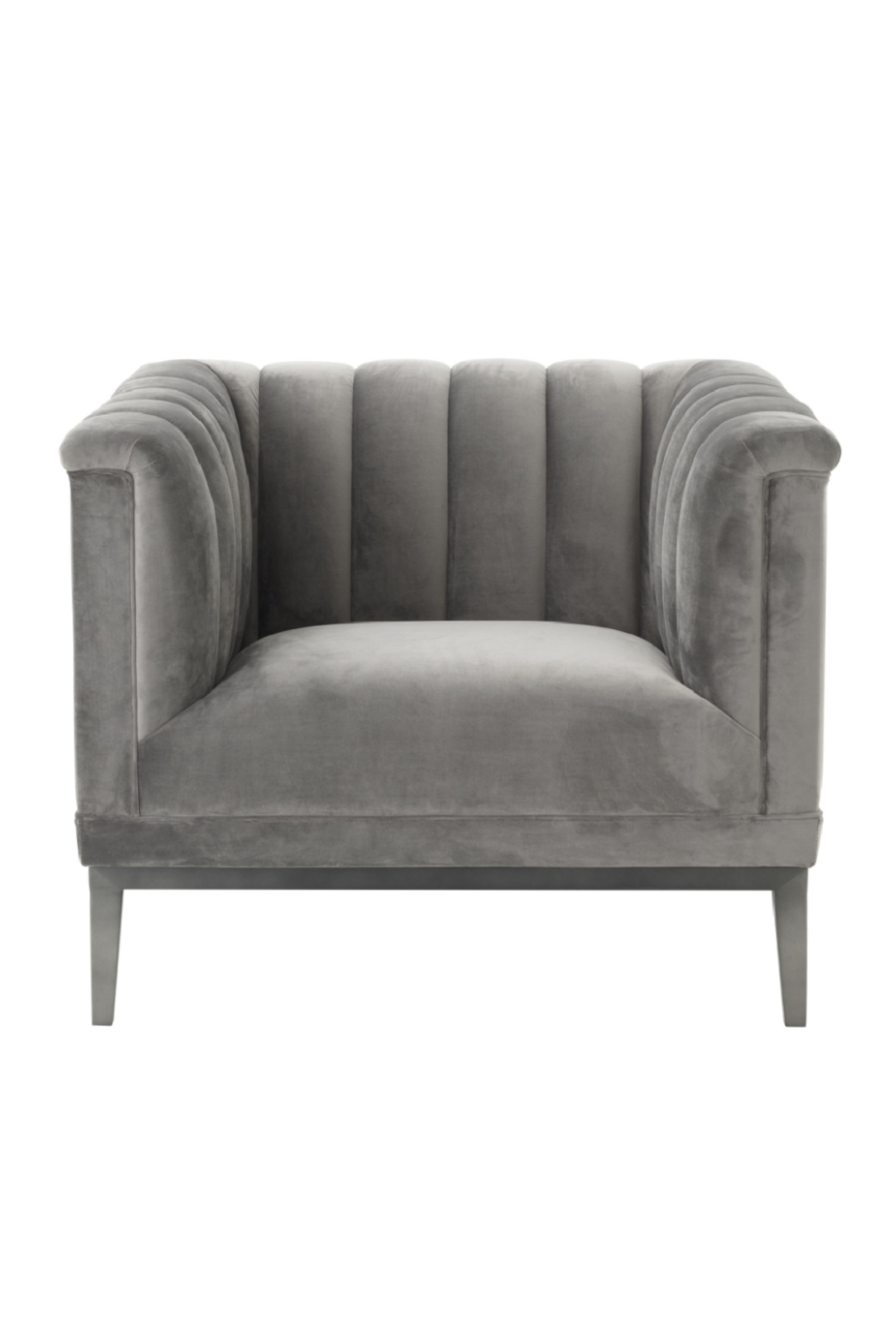 Gray Velvet Barrel Chair | Eichholtz Raffles | Oroatrade.com