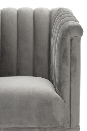Gray Velvet Barrel Chair | Eichholtz Raffles | Oroatrade.com