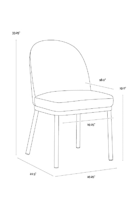 Modern European furniture - Taupe Arched-Back Dining Chairs (2) - www.oroa.com