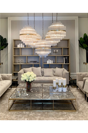 Marble Top Brass Frame Coffee Table | Eichholtz La Quinta | Oroa.com