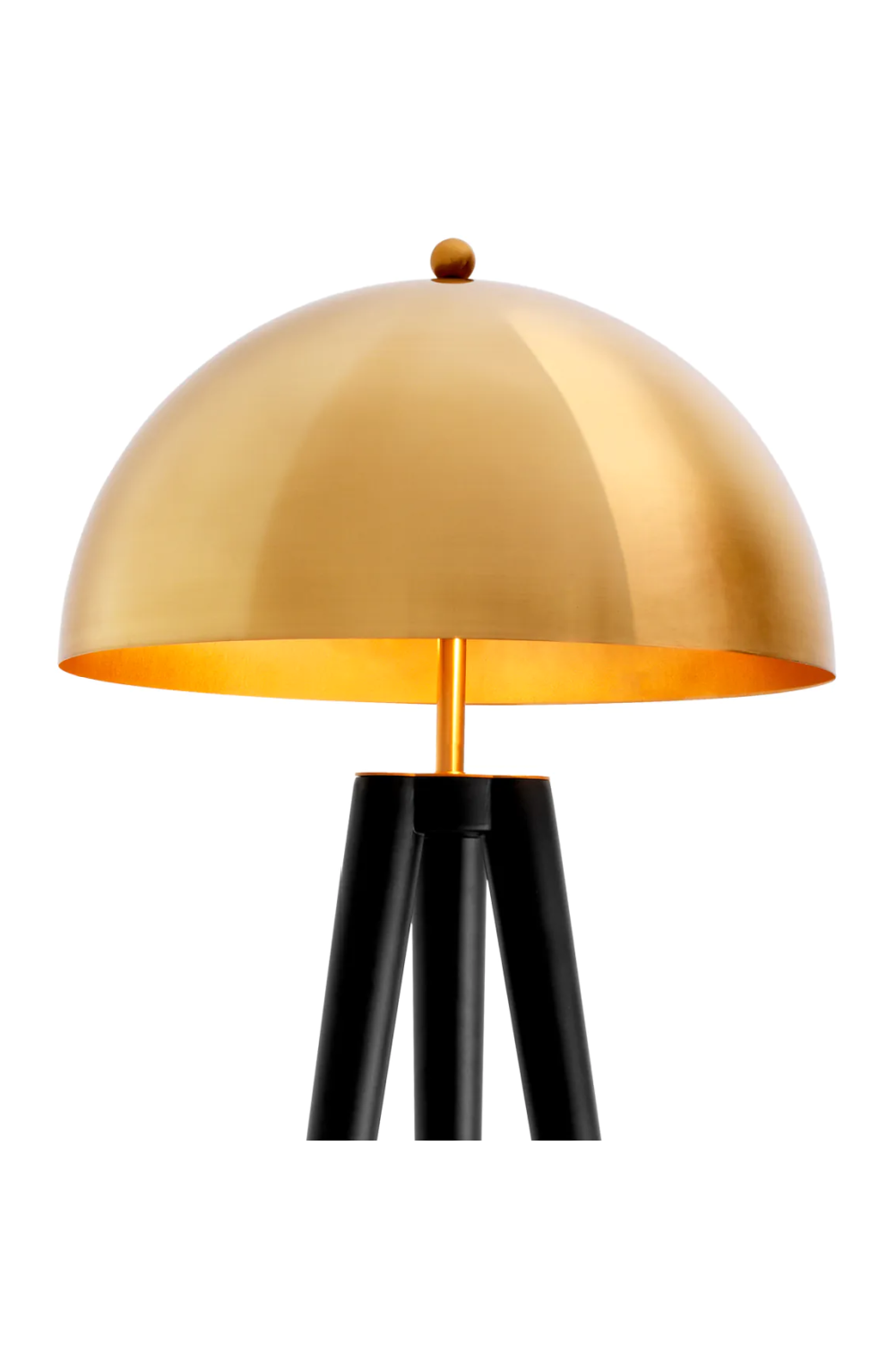 Mid-Century Modern Gold Tripod Floor Lamp, Eichholtz Coyote