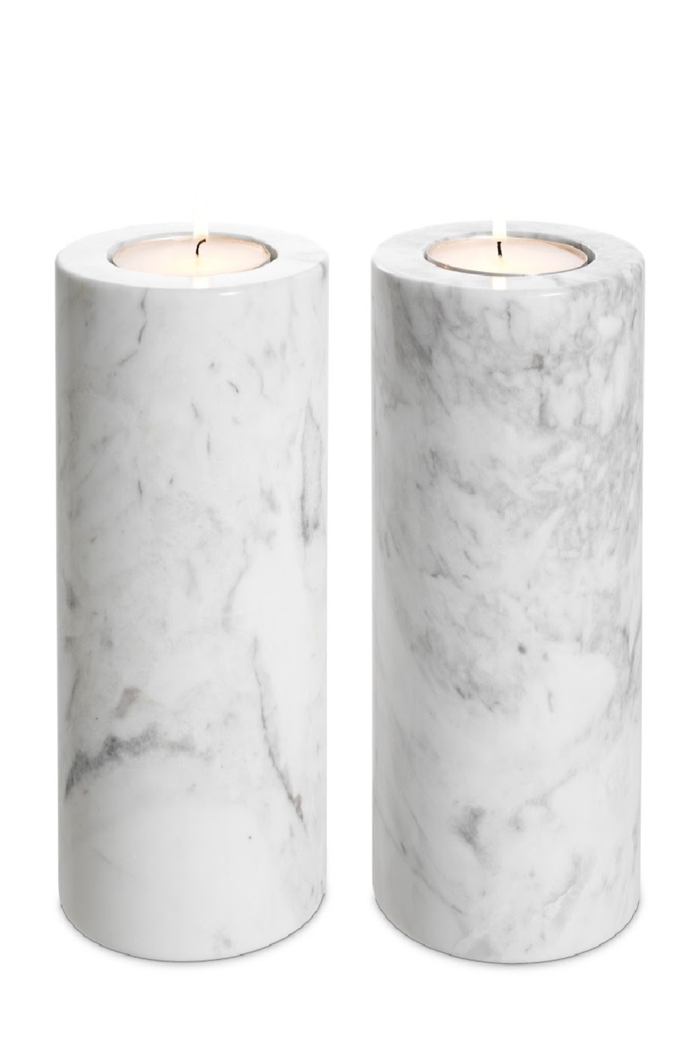 White Marble Tealight Holders (2) | Eichholtz Tobor | Oroa.com