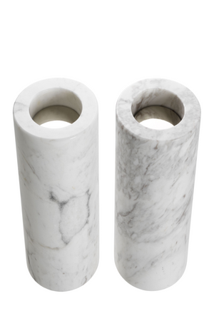 White Marble Tealight Holders (2) | Eichholtz Tobor | Oroa.com