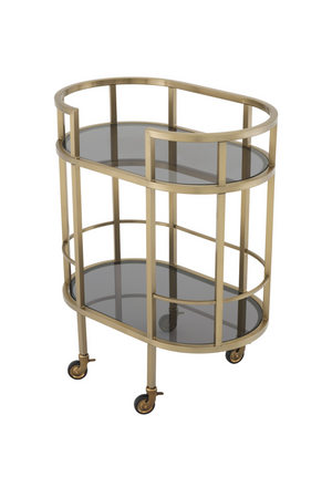 Smoked Glass 2-Layer Trolley | Eichholtz Townhouse | Oroa.com