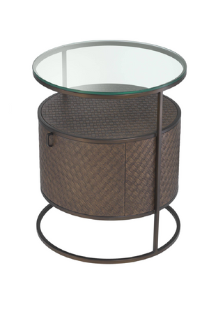 Round Woven Oak Bedside Table | Eichholtz Napa Valley | Oroa.com