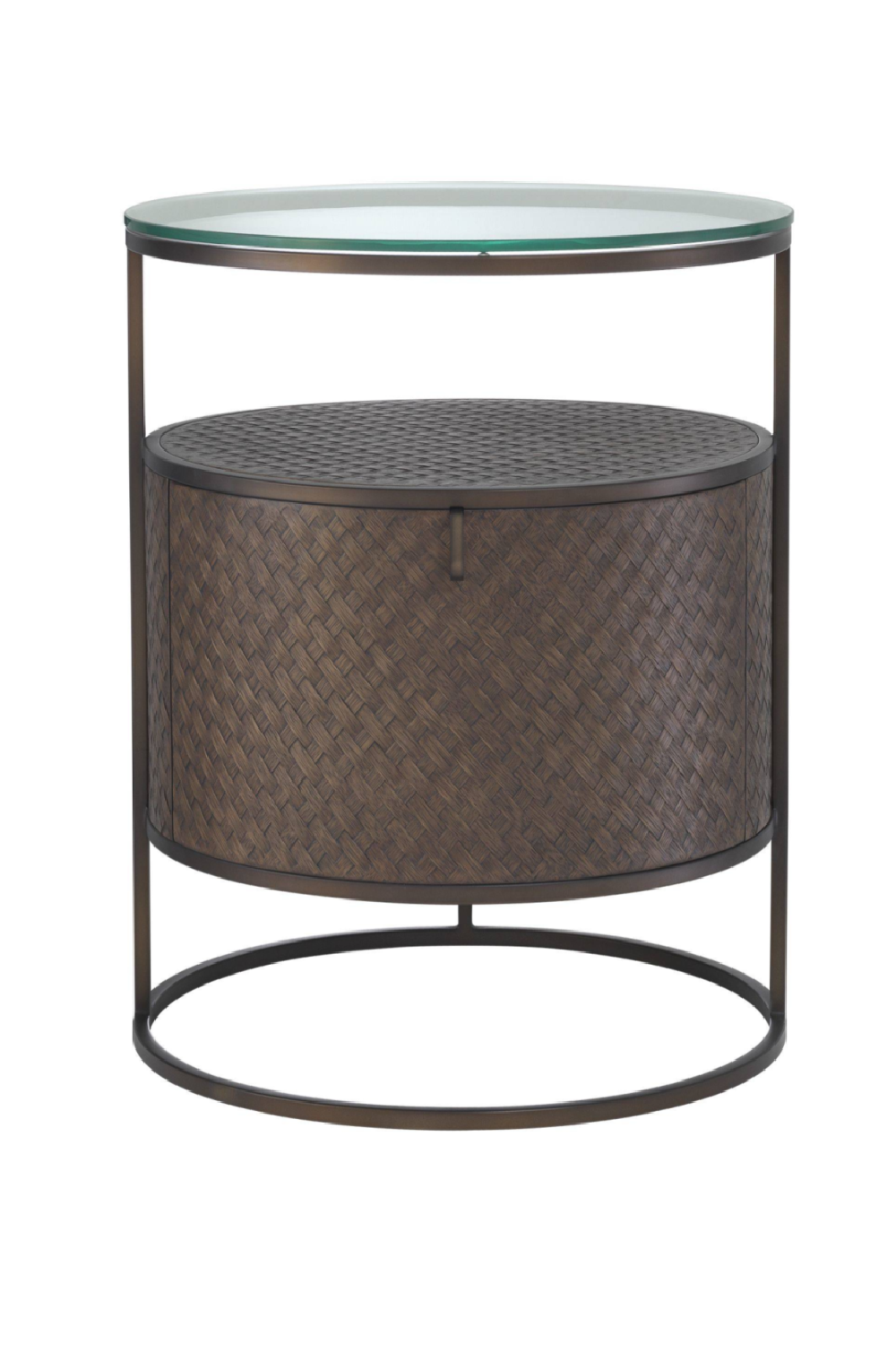Round Woven Oak Bedside Table | Eichholtz Napa Valley | Oroa.com