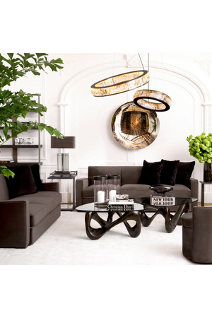Black Ring Crystal Glass Chandelier L | Vancouver | OROAtrade.com