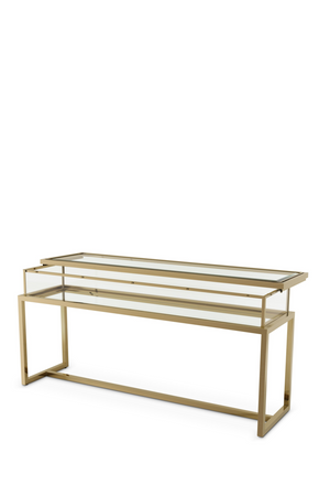 Sliding-Top Brass Console Table | Eichholtz Harvey | OROA TRADE