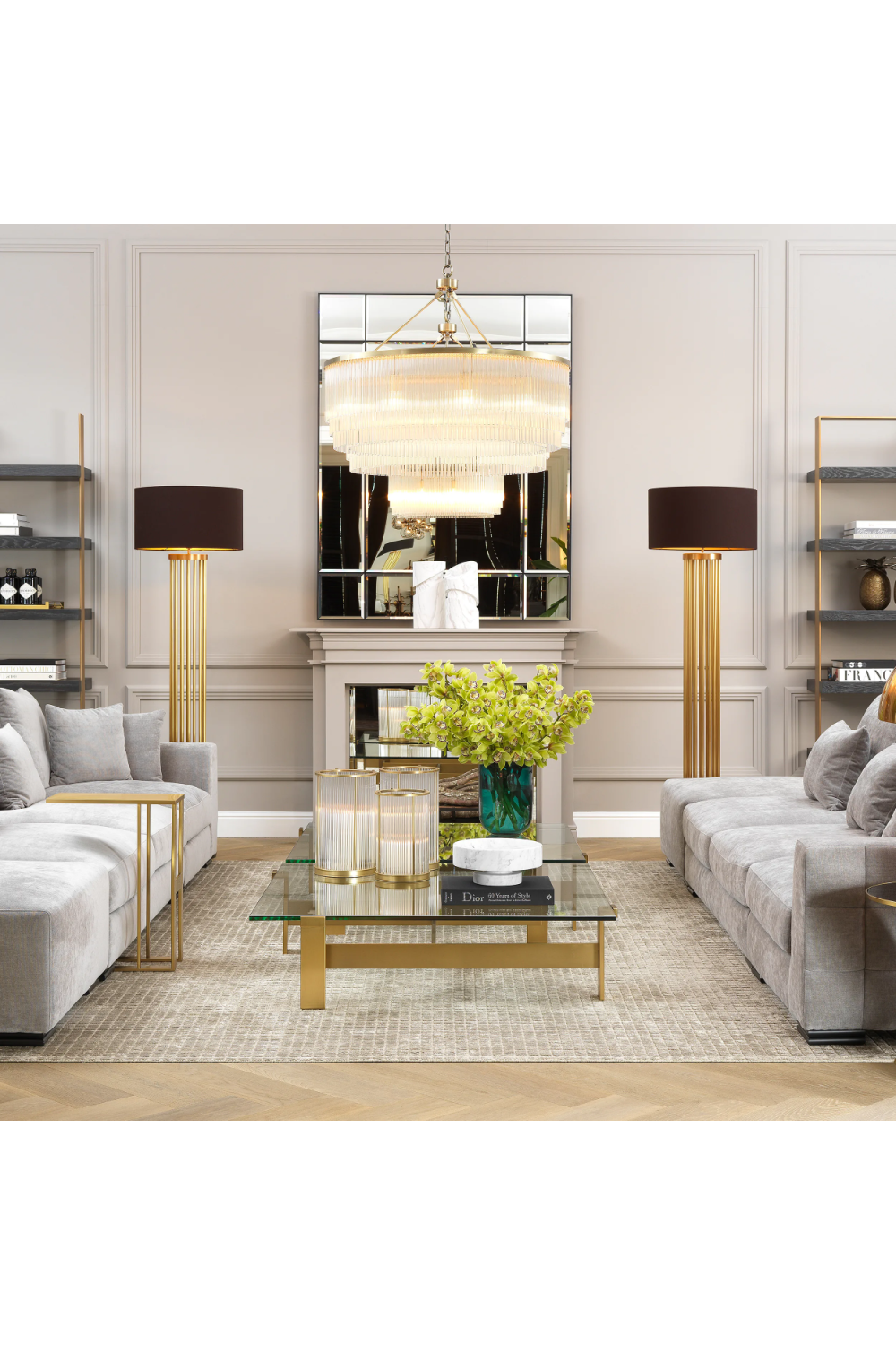 Glass Layered Chandelier L | Eichholtz Hector | Oroa.com