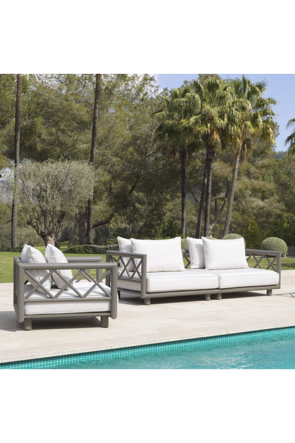 Gray Sunbrella Outdoor Sofa | Eichholtz Mandelieu | OROA.com