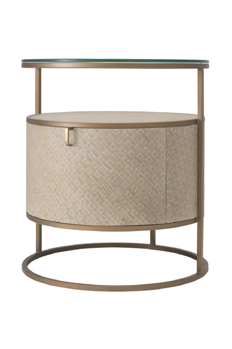 Round Woven Oak Bedside Table | Eichholtz Napa Valley | Oroa.com