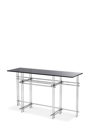 Smoked Glass Steel Console Table | Eichholtz Quinn | Oroa.com