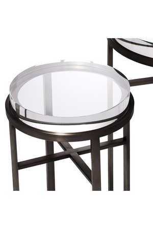 Round Glass Side Tables (2) | Eichholtz Hoxton | Oroa.com