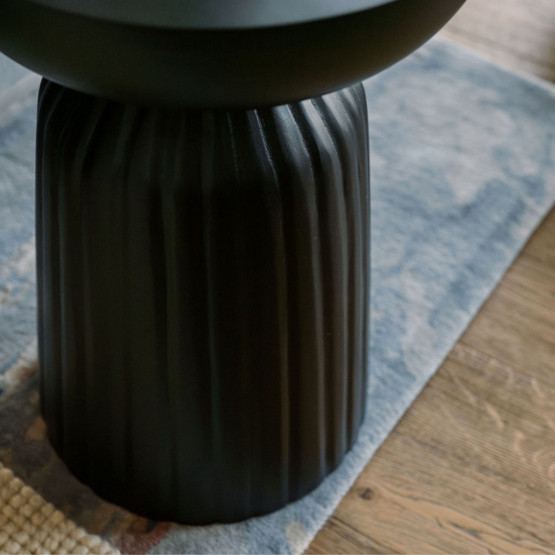 Black Wooden Accent Table - OROA