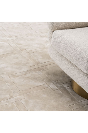Hand Woven Plush Silver Sand Carpet | Eichholtz La Belle| Oroat.com