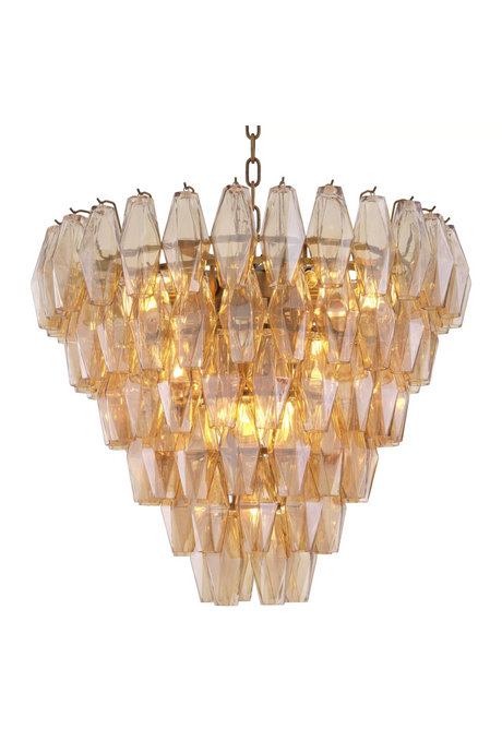 Diamond Amber Glass Chandelier | Eichholtz Benini | Oroatrade.com