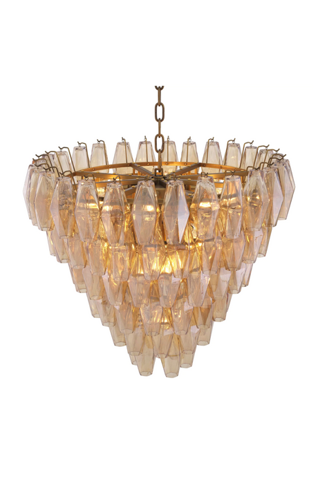 Diamond Amber Glass Chandelier | Eichholtz Benini | Oroatrade.com