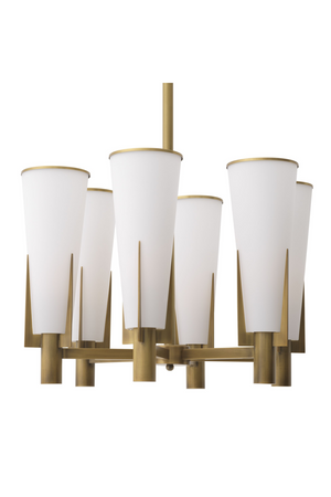 Antique Brass Conical Shade Chandelier | Eichholtz Dino | OROATRADE.com