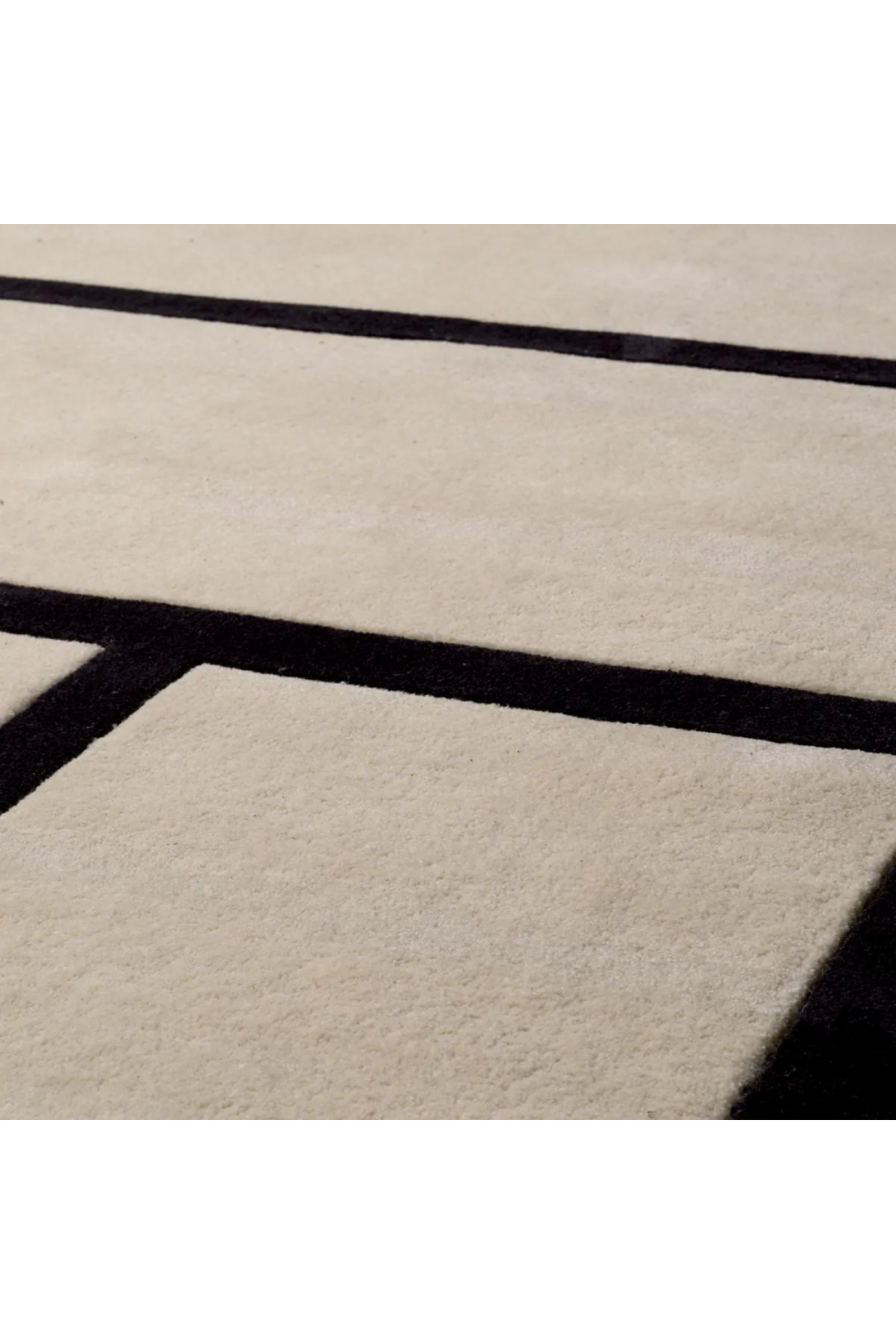 Off White Geometrical Wool Rug 10' x 13' | Eichholtz Omar | Oroa.com