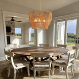 Handwoven Paper Rattan Boho Chandelier - OROA