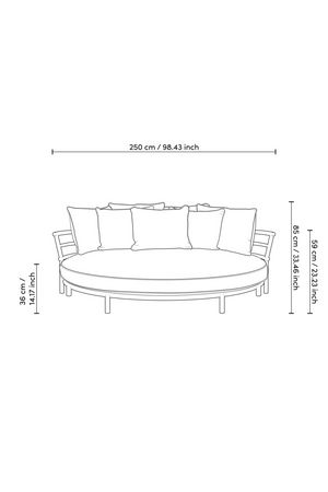 White Round Outdoor Sofa | Eichholtz Laguno | Oroa.com