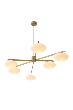 Elliptical White Glass Chandelier | Eichholtz Evergreen | Oroa.com
