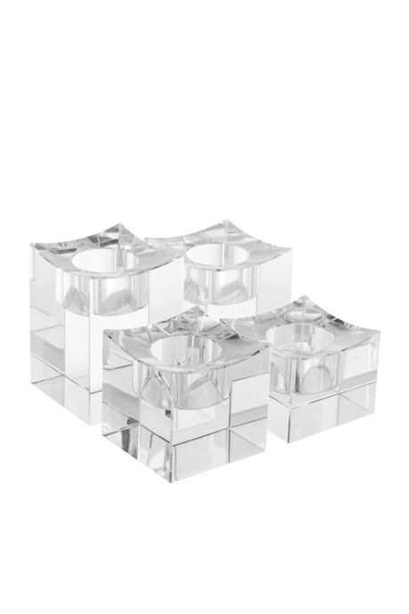 Crystal Tealight Holder Set (4) | Eichholtz Giancarlo | Oroa.com