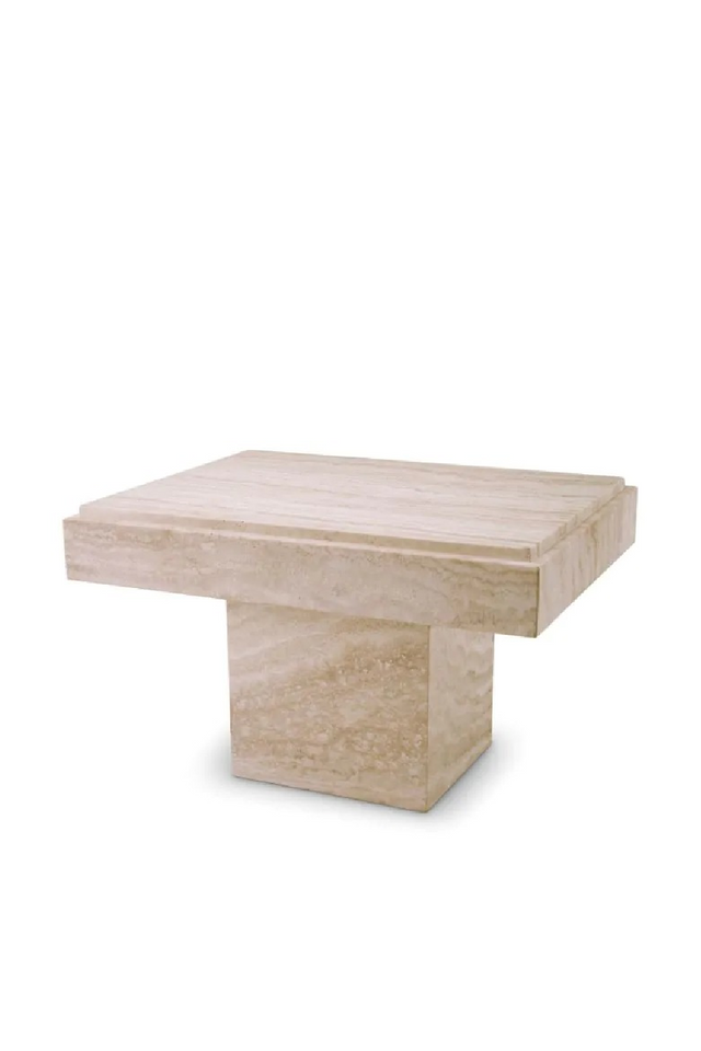 Silver Travertine Rectangular Side Table | Eichholtz Sartoria | Oroa.com