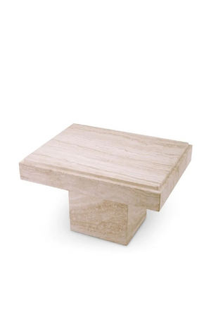 Silver Travertine Rectangular Side Table | Eichholtz Sartoria | Oroa.com