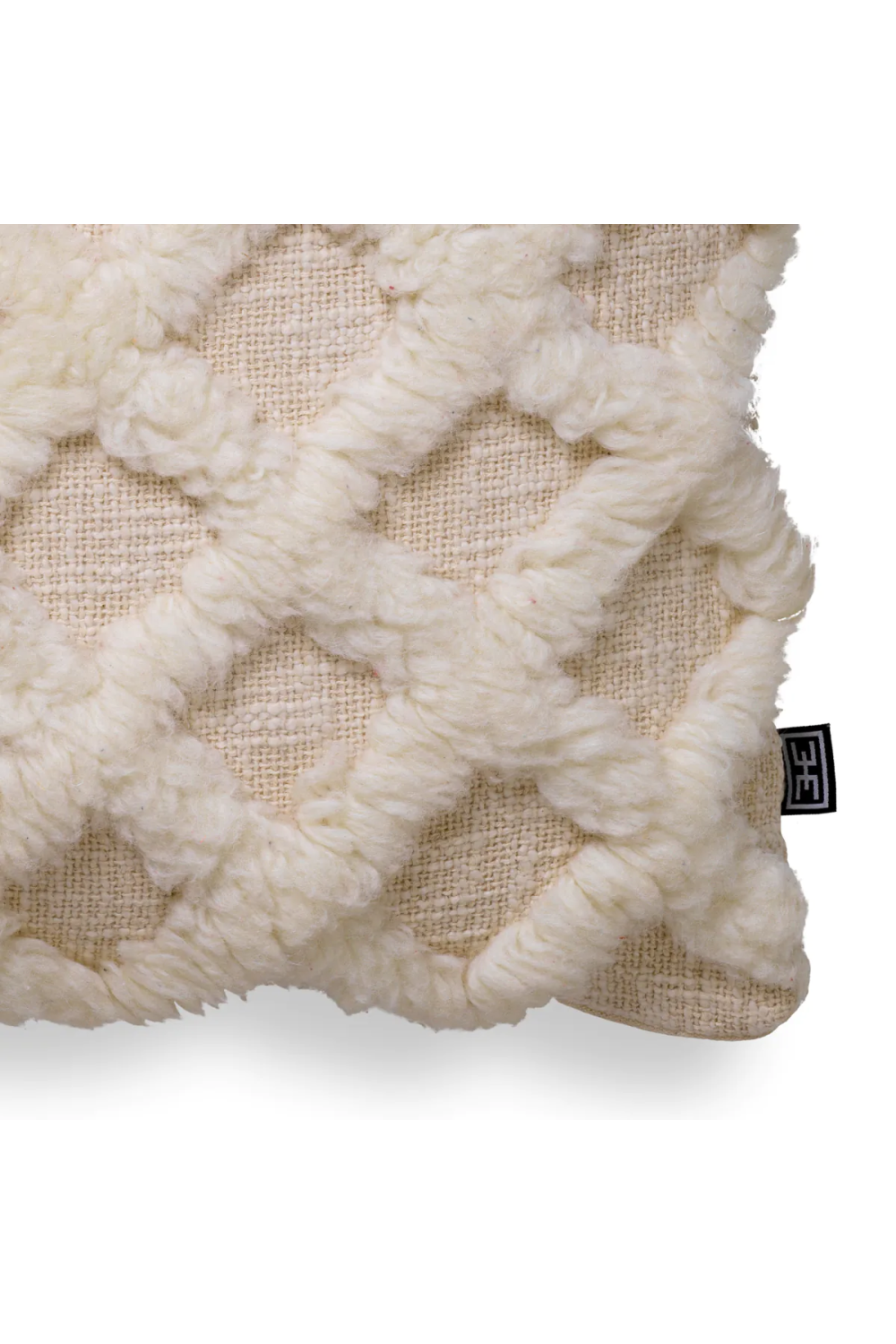 Contemporary White Wool Cushion | Eichholtz Arsenio