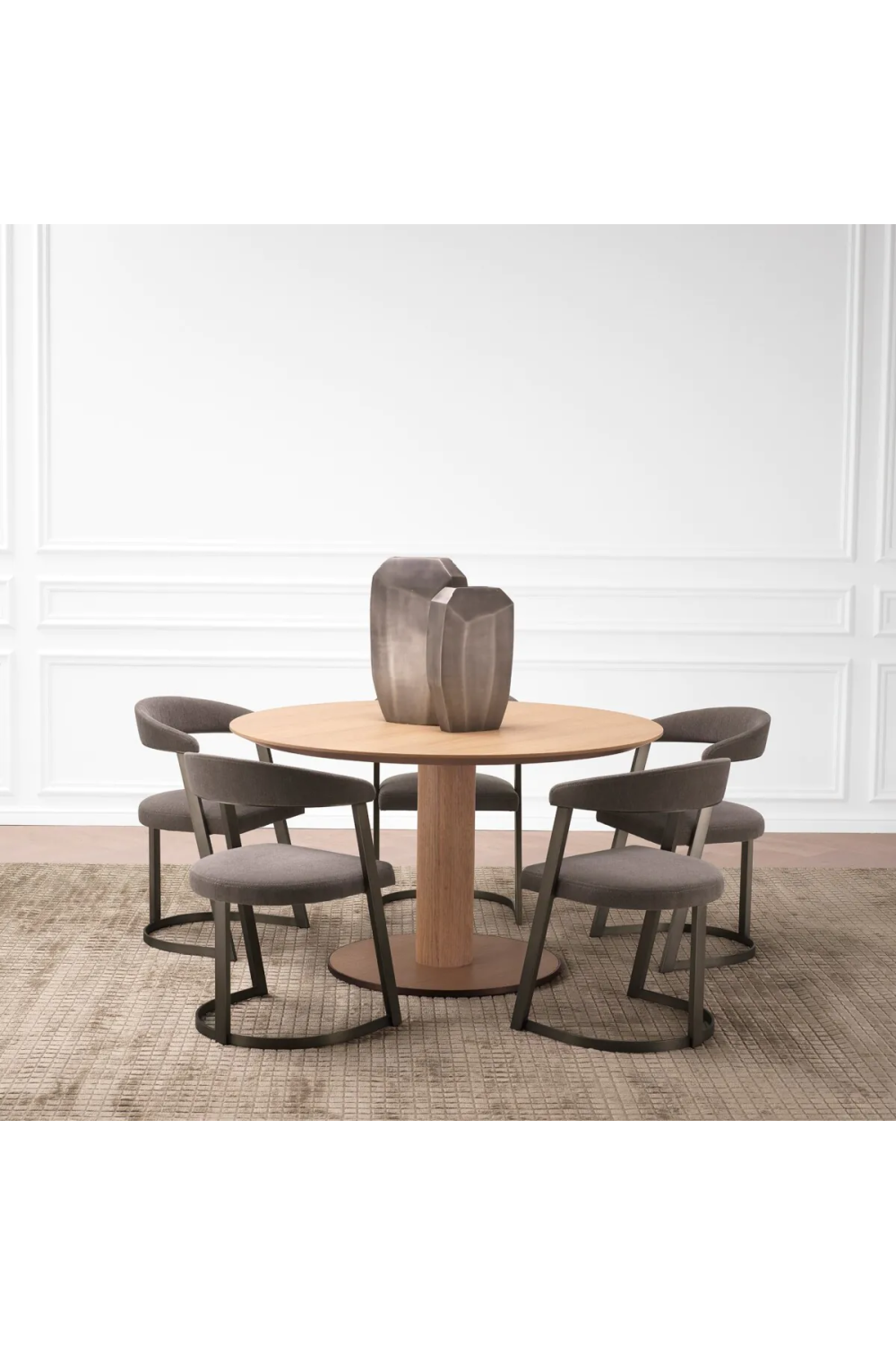 Round Oak Pedestal Dining Table | Eichholtz Astro | Oroa.com