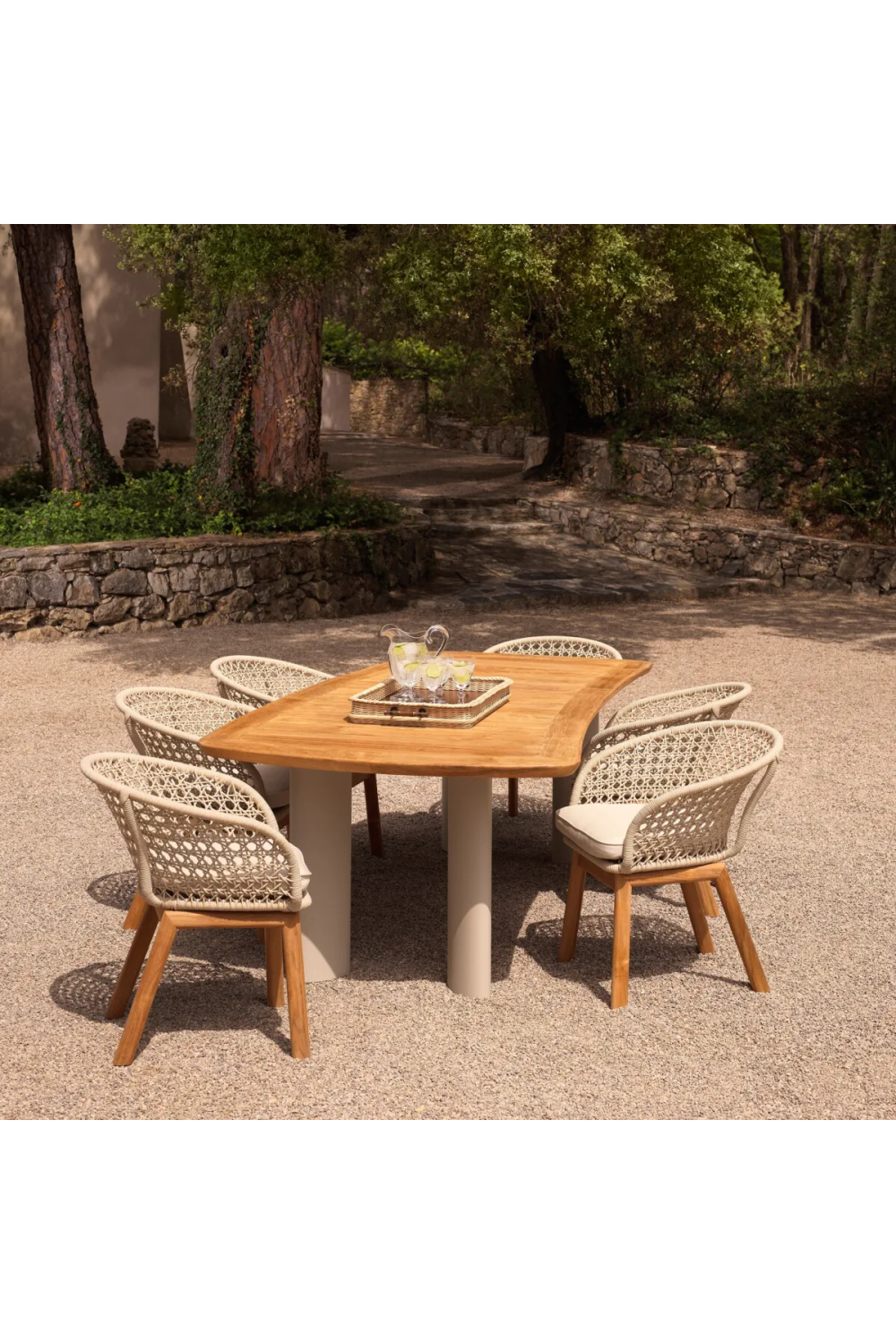 Slatted Teak Outdoor Dining Table | Eichholtz Osario | Oroa.com