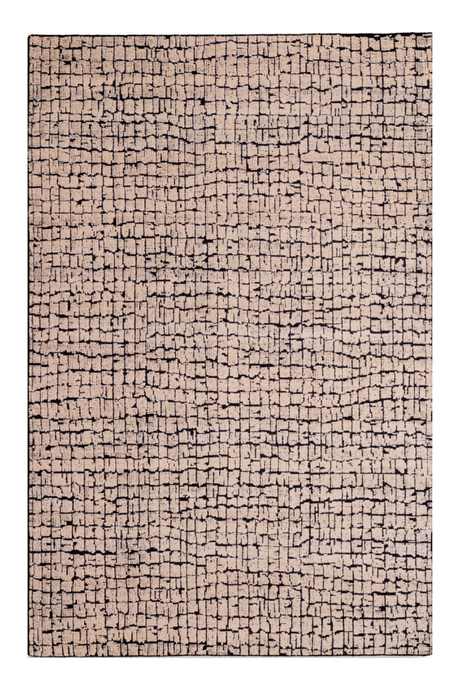 Black Patterned Wool Carpet | Eichholtz Nirvana | Oroa.com