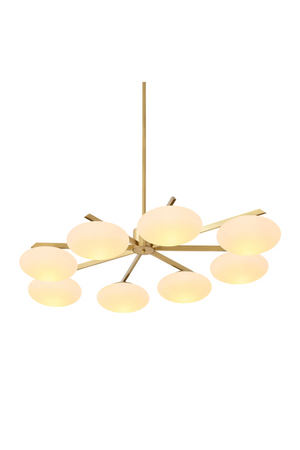 Elliptical White Glass Chandelier | Eichholtz Evergreen | Oroa.com