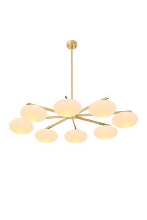 Elliptical White Glass Chandelier | Eichholtz Evergreen | Oroa.com