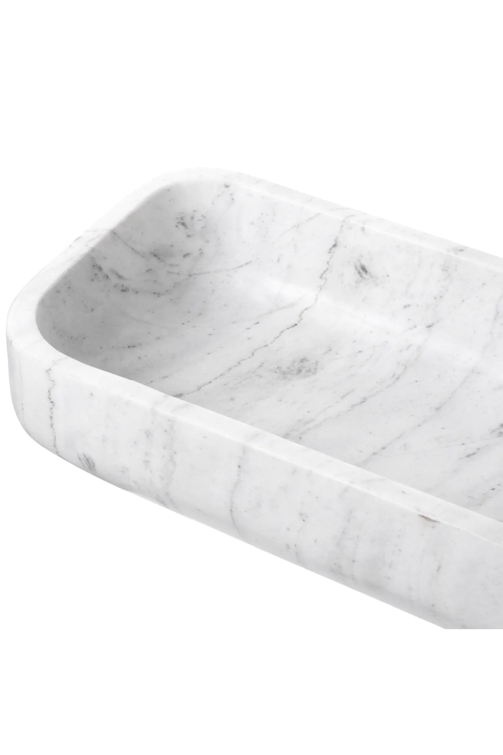 Elongated White Marble Bowl | Eichholtz Vioujard | Oroa.com