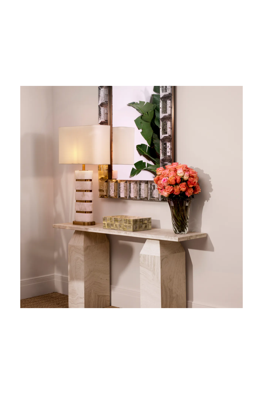 Rectangular Travertine Console Table | Eichholtz Tarragona | Oroa.com