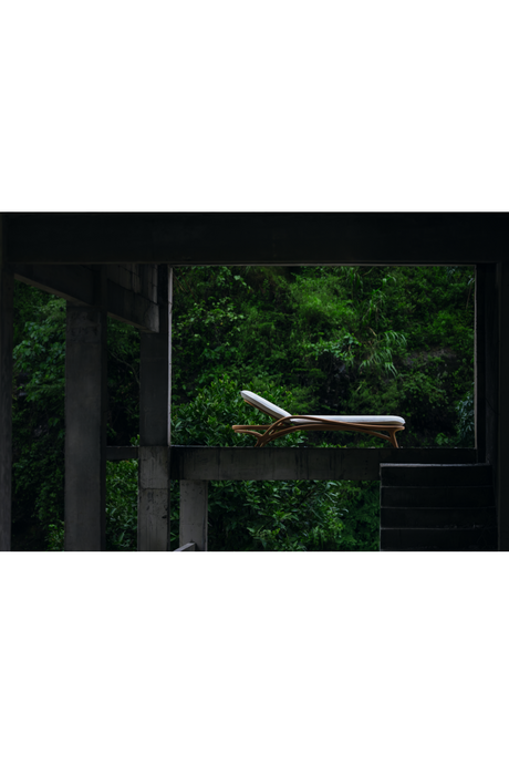 Adjustable Teak Outdoor Lounger | Morpho By Tomorrowland Zen | Oroa.com